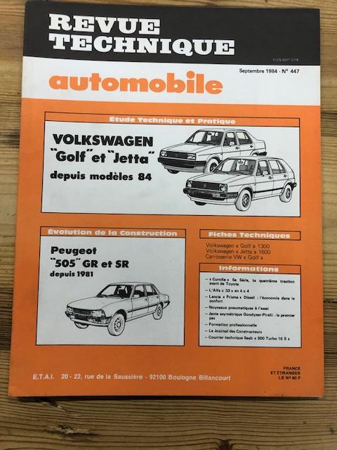 Revue Technique Automobile 447, Golf II et Jetta