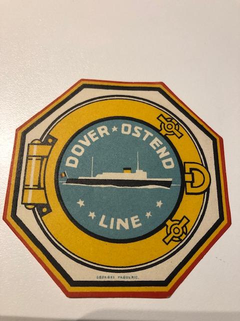 Etiquette bagage Dover Ostend Line