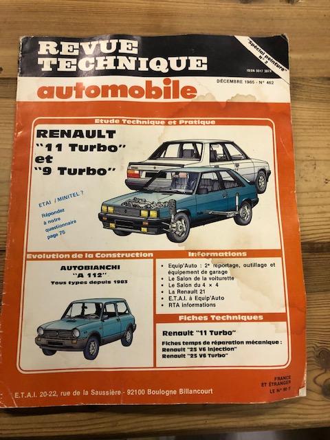 RTA 462, Renault 11 Turbo en 9 Turbo, Autobianchi A 112