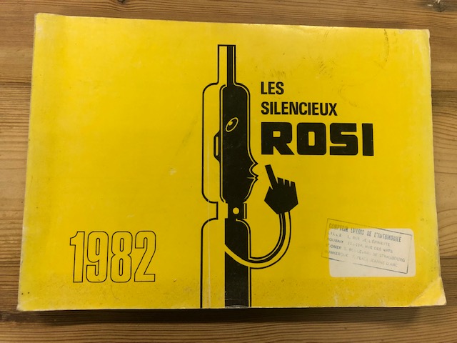Les silencieux Rosi 1982, échappements catalogue