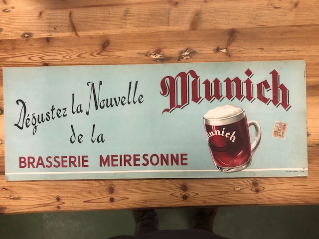 Publicité carton Brasserie Meiresonne Munich