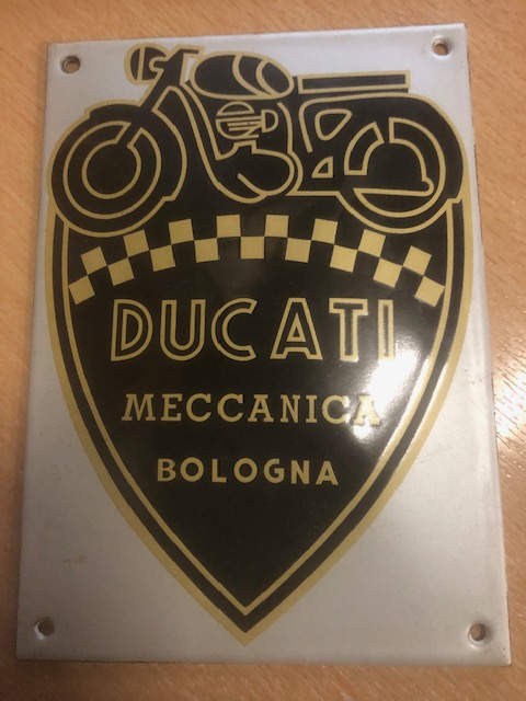 Plaque émaillée Ducati REPRO
