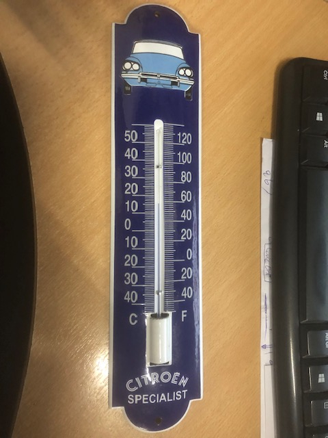 Emaille thermometer Citroën DS REPRO