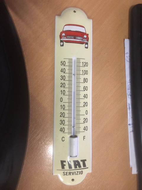 Emaille thermometer Fiat Servizio REPRO