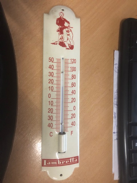 Emaille thermometer Lambretta REPRO