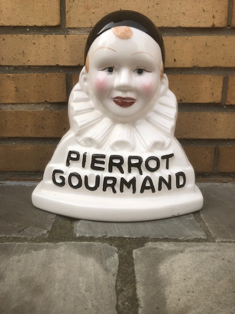 Buste Pierrot Gourmand, présentoir sucettes