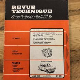 Revue Technique Automobile 331, Simca 1100, Peugeot 504