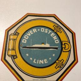 Bagage label Dover Ostend Line RMT