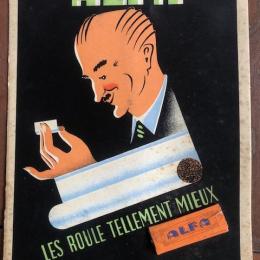 Carton publicitaire de papier de cigarettes Alfa