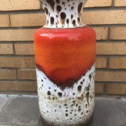 Vase Jasba, céramique années 1960 Lava